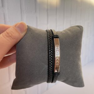 دستبند چرم مردانه GUCCI