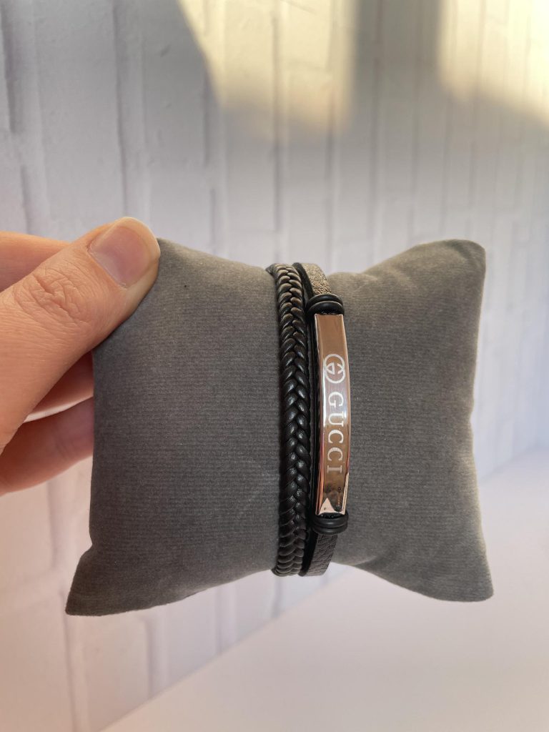 دستبند چرم مردانه GUCCI