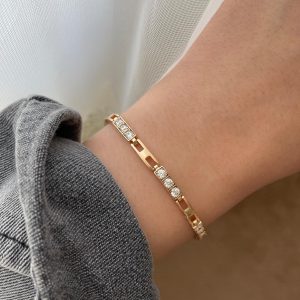 دستبند زنانه ژوپینگ نگین دار
