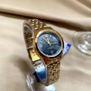 ساعت مچی زنانه Casio طلایی با صفحه آبی