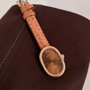 ساعت مچی زنانه بند چرمی قهوه ای